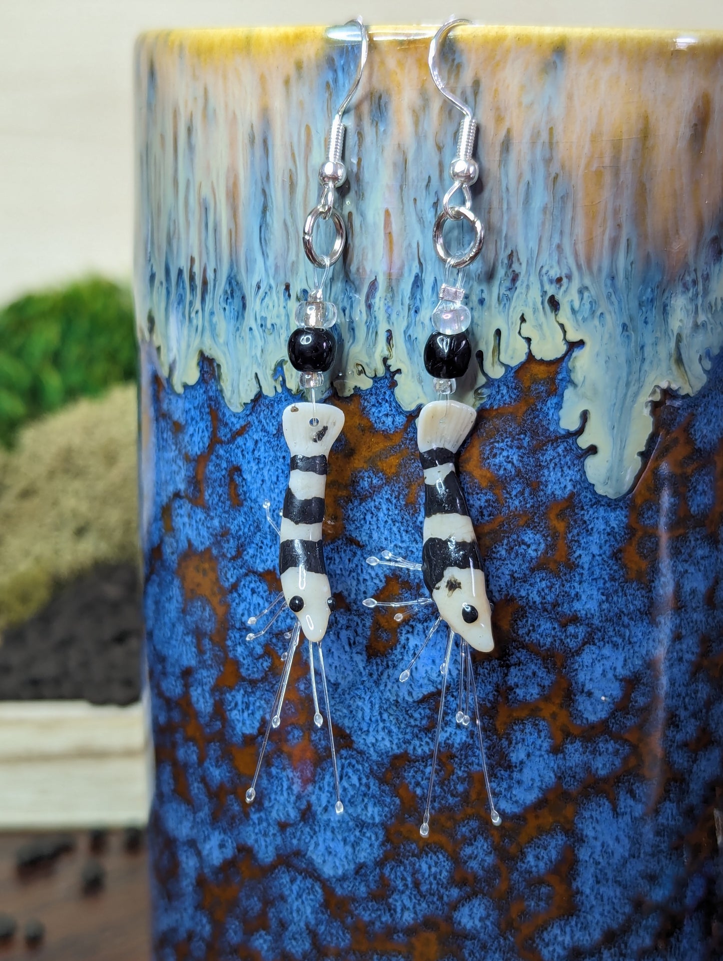 Cherry Shrimp Clay Earrings