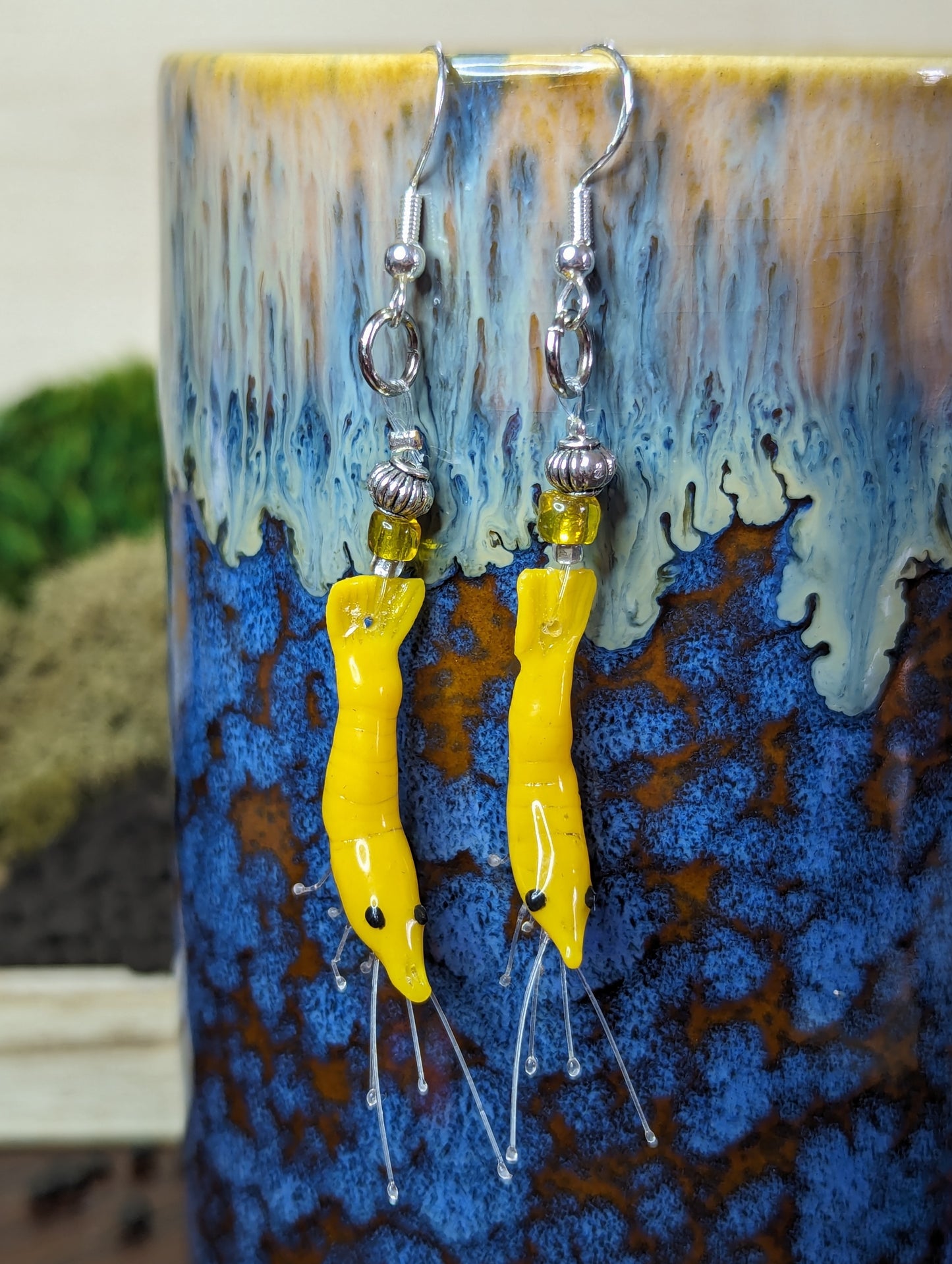 Cherry Shrimp Clay Earrings