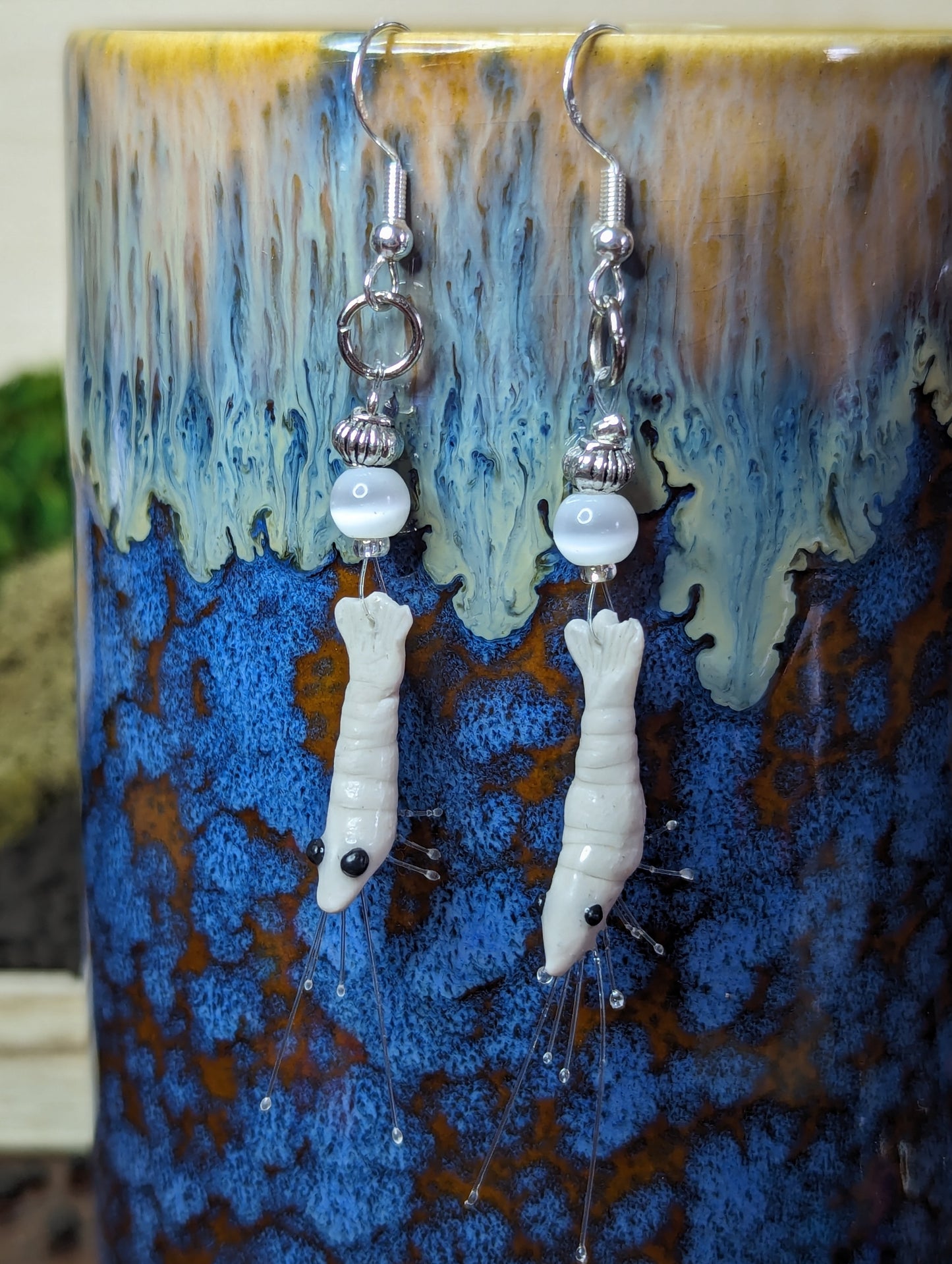 Cherry Shrimp Clay Earrings