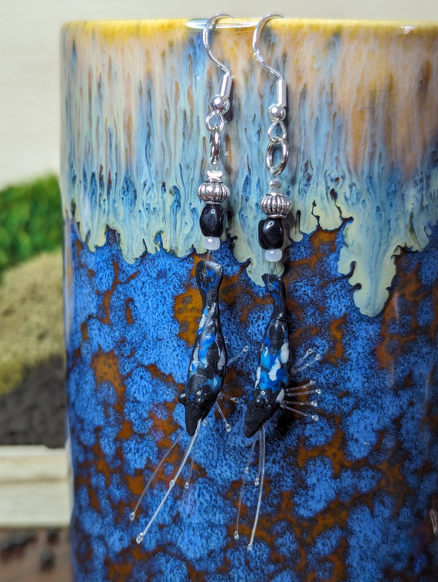 Cherry Shrimp Clay Earrings