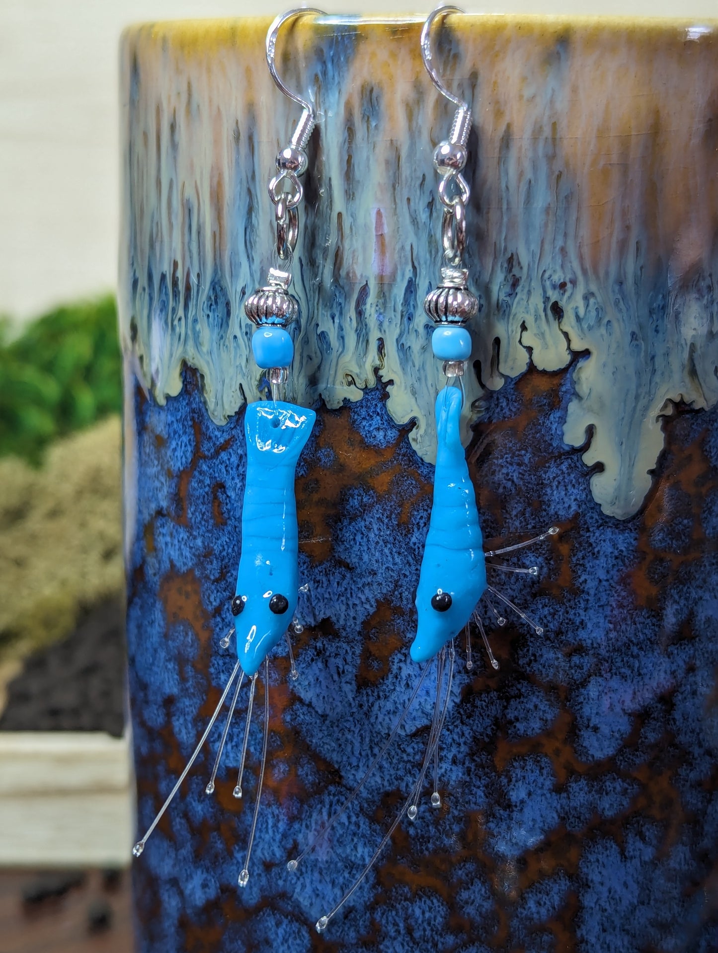 Cherry Shrimp Clay Earrings