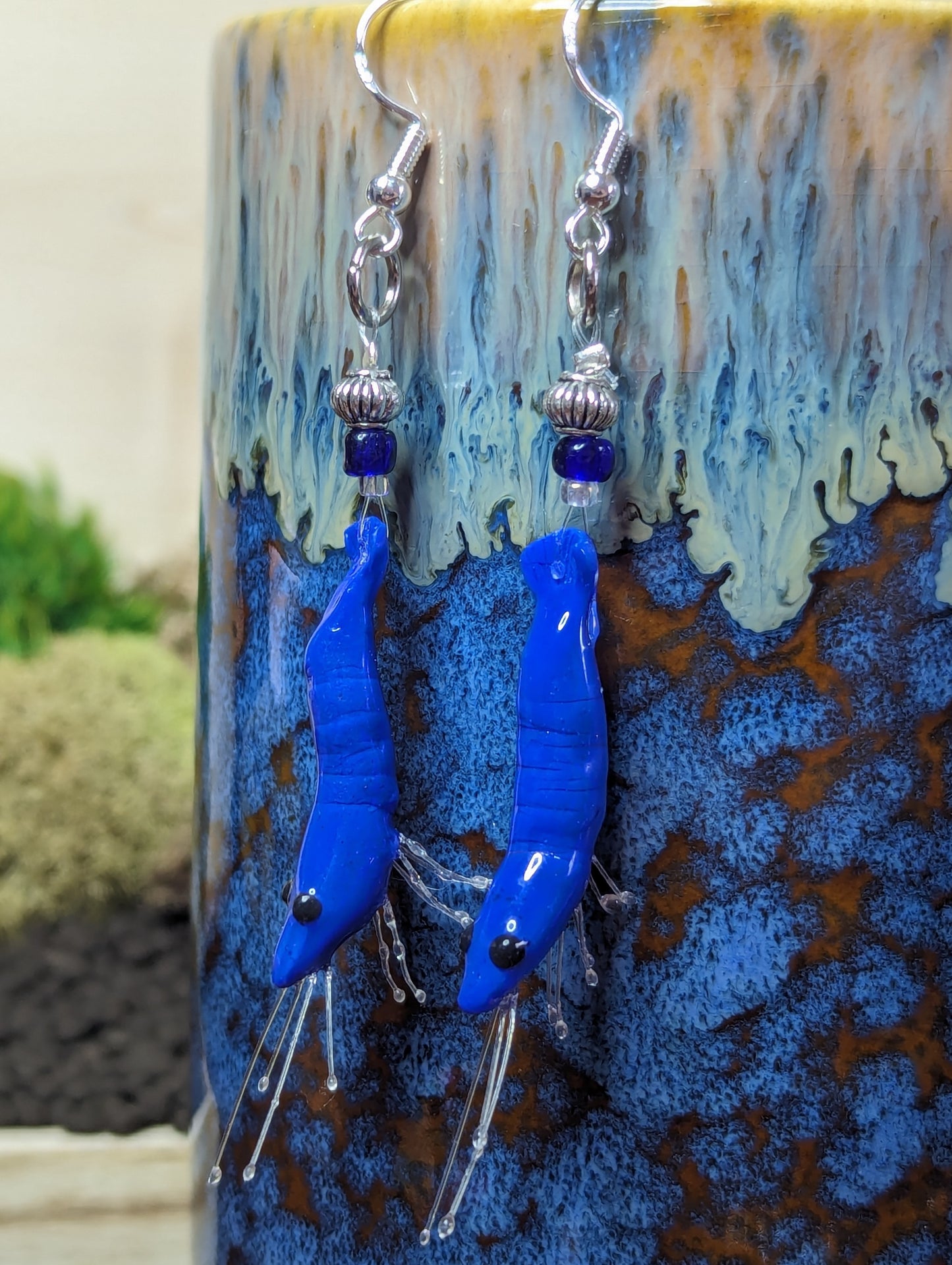 Cherry Shrimp Clay Earrings