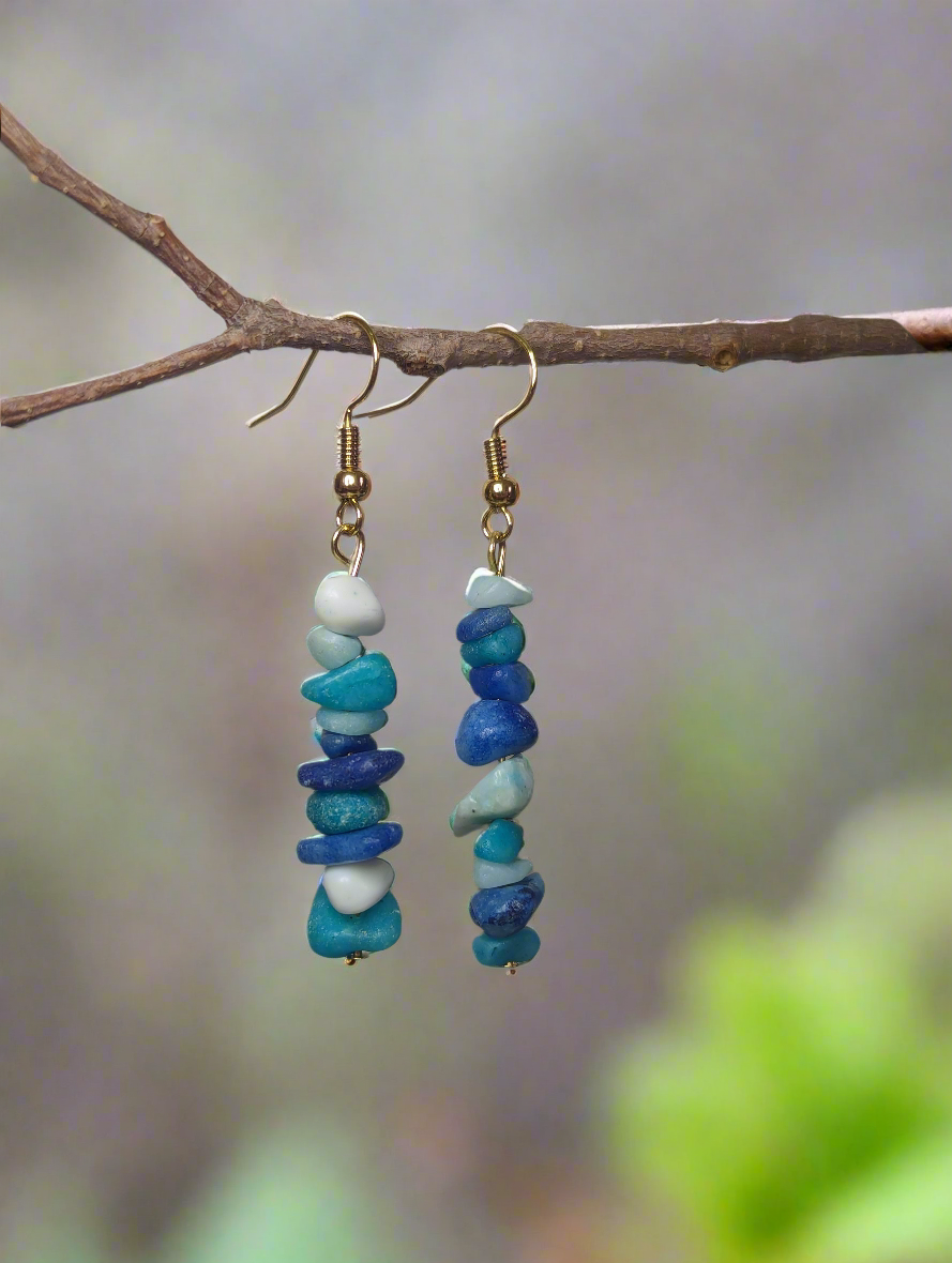 Beaded blues earrings