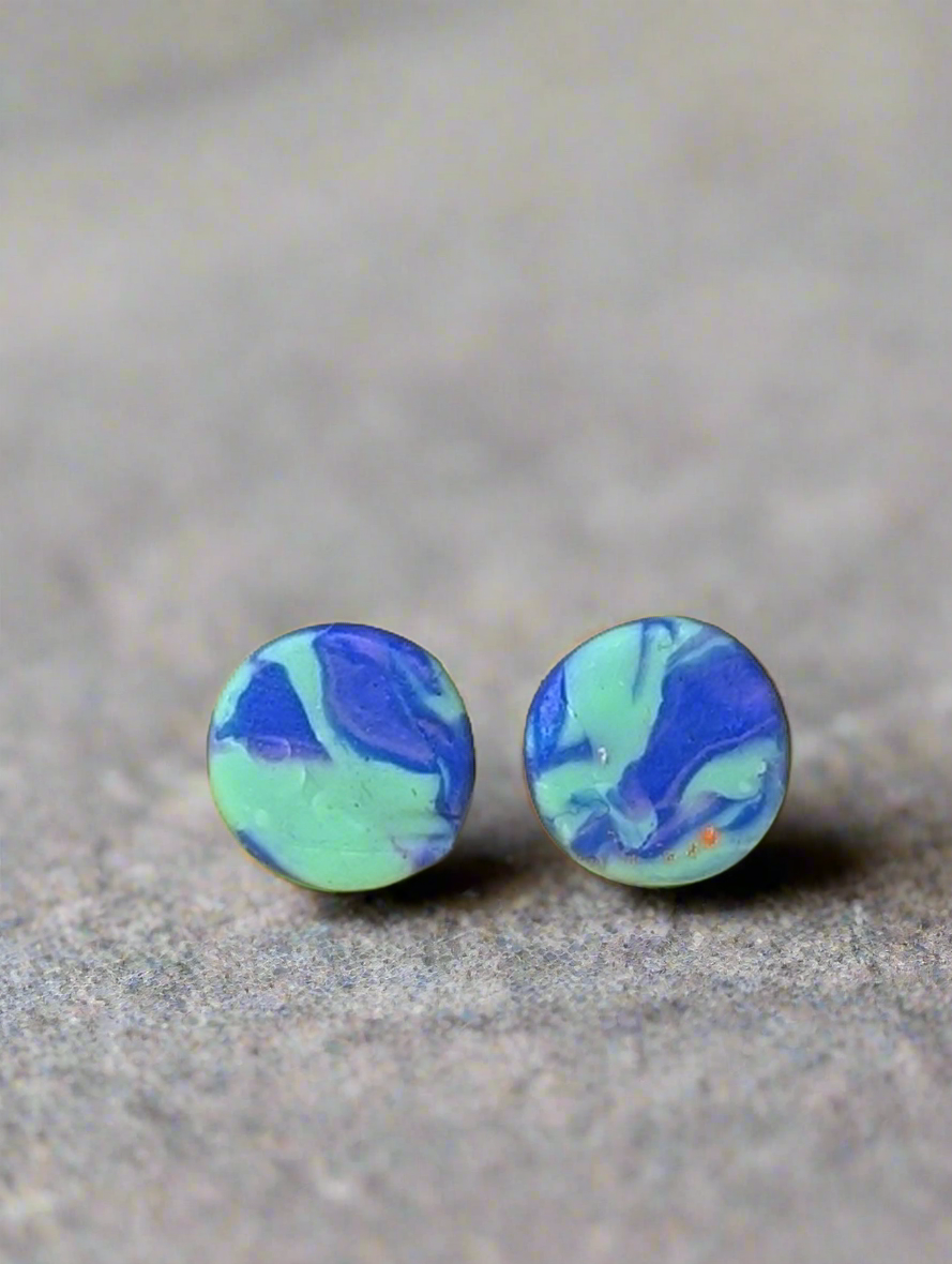 Clay stud earrings