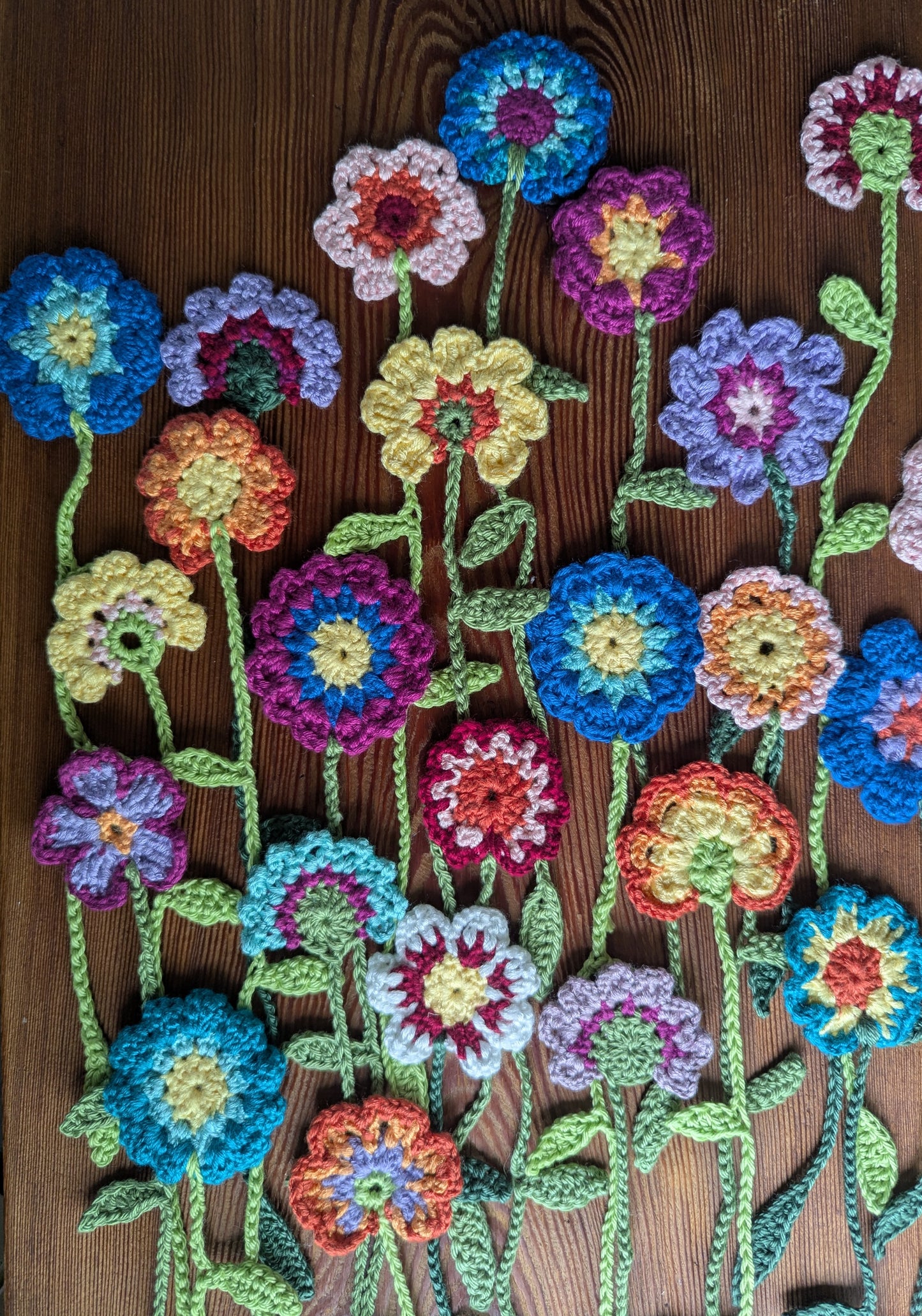 Crochet wildflower bookmark