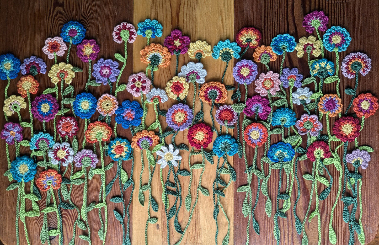 Crochet wildflower bookmark